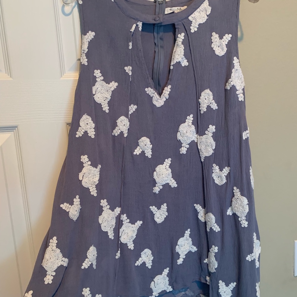 Pale blue tunic top